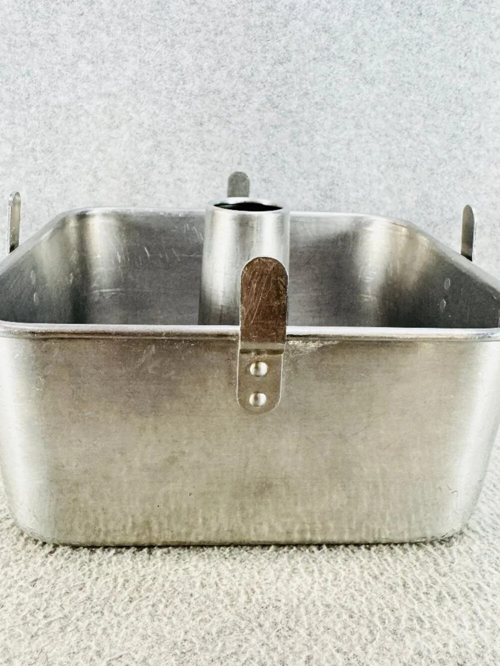 MIRRO 5395M Square Angel Food Cake Pan 9x9x4 Aluminum USA Vintage Cooling Legs